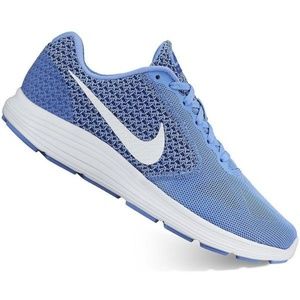 nike revolution 3 light baby blue athletic shoes